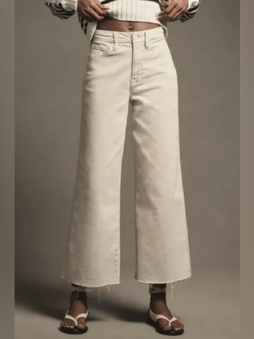 Good American Good Waist High-Rise Palazzo Crop Jeans size 8/29